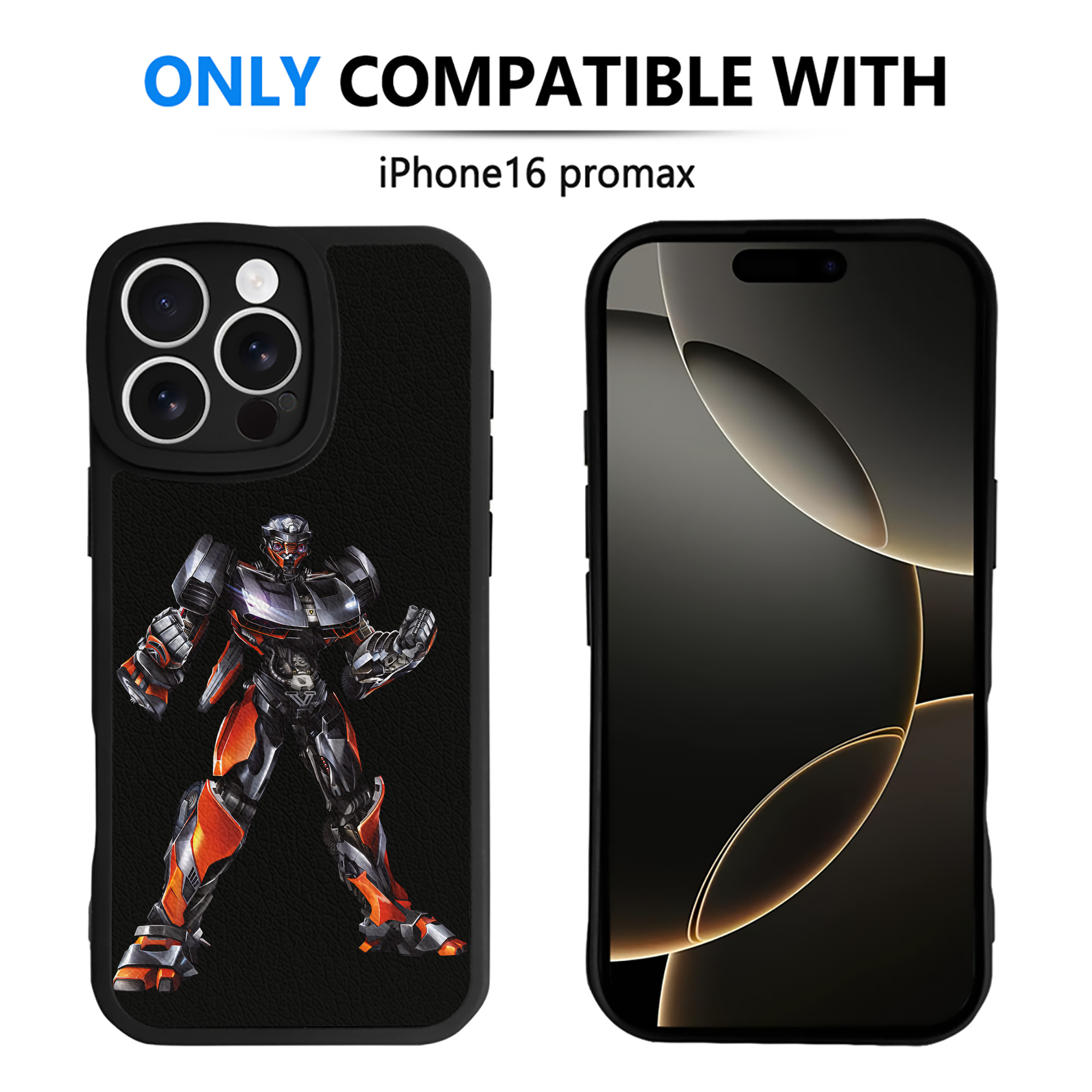 （画像用） Transformers トランスフォーマー 【iPhone 16シリーズ対応】シリコンスマホケース（レザー調） 材質：シリコン